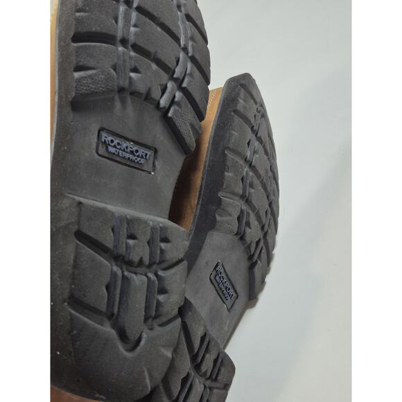 ROCKPORT XCS Men's 8.5 Brown Leather Waterproof Hiking Work Ankle Boots - Picture 9 of 9